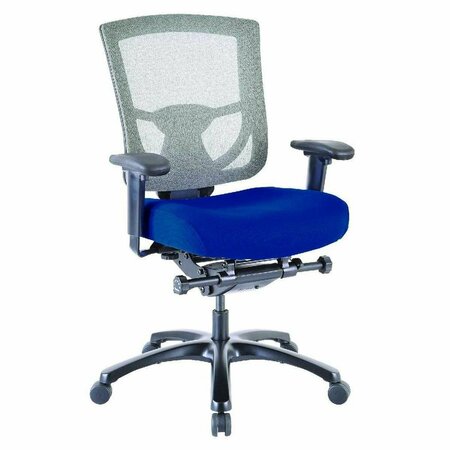 GFANCY FIXTURES Blue Mesh & Fabric Chair - 27.2 x 25.6 x 39.8 in. GF3093955